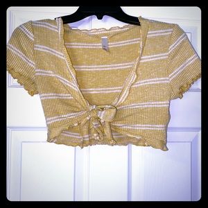 Cropped wrap top
